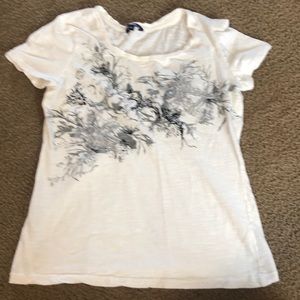 White burnout tee